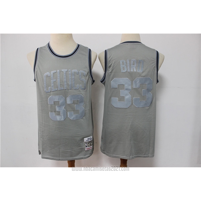 Camiseta Boston Celtics Larry Bird #33 Mitchell & Ness 1985-86 Gris